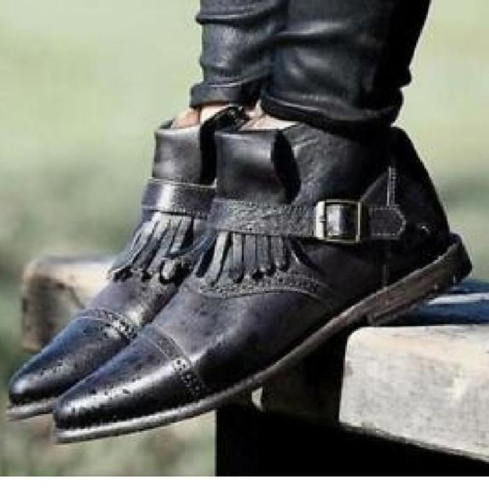 Bed Stu Dark Leather Ankle Booties - Picture 4 of 16